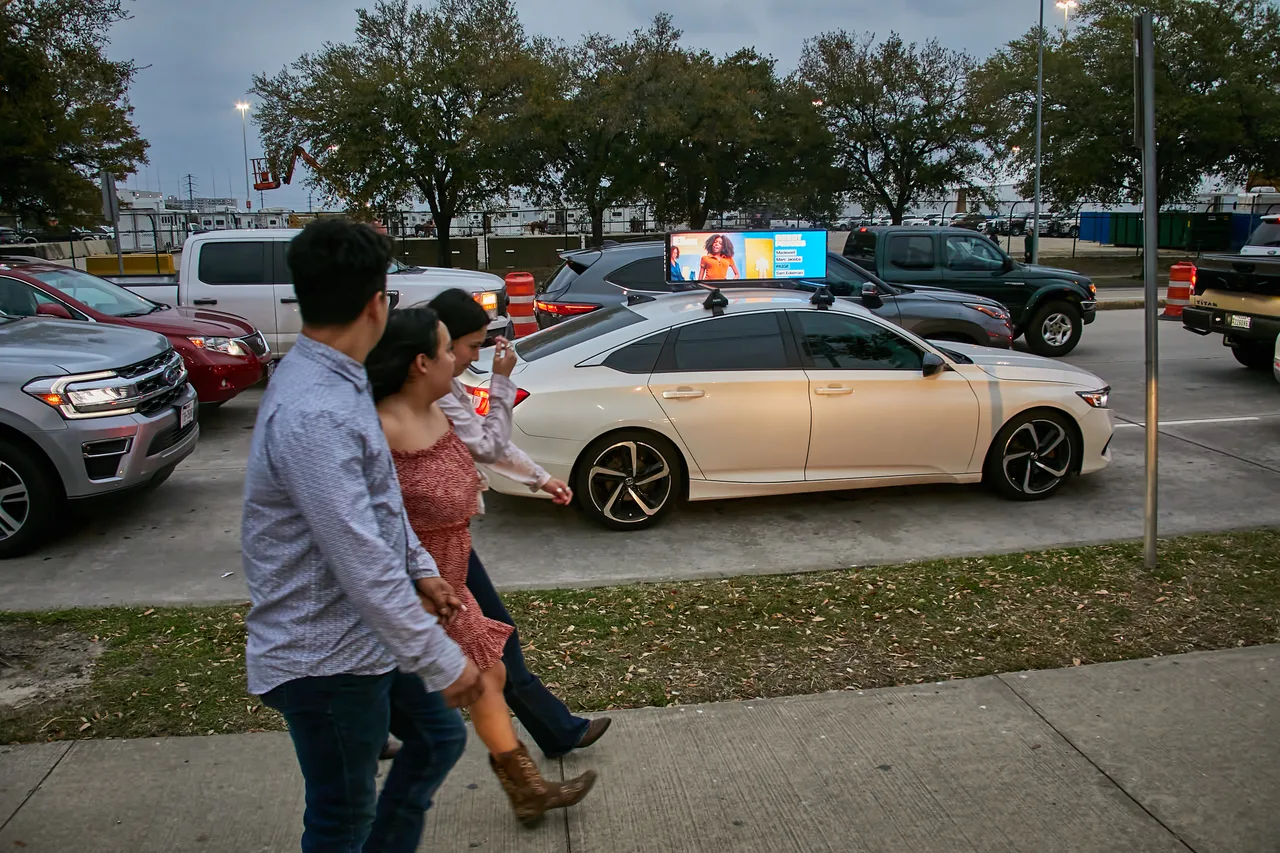 Diageo campaign on a digital top vehicle in Houston, 2024